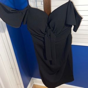 Black off the shoulder dress